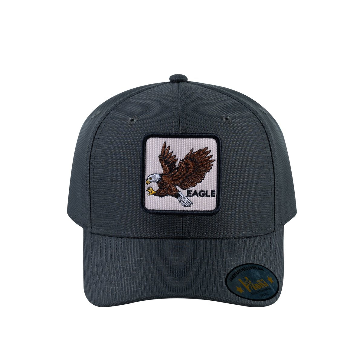 Unisex V2 Embroidered The Eagle, 6-Panel Baseball Cap, Dark Grey/Dark Grey, Adjustable Fit