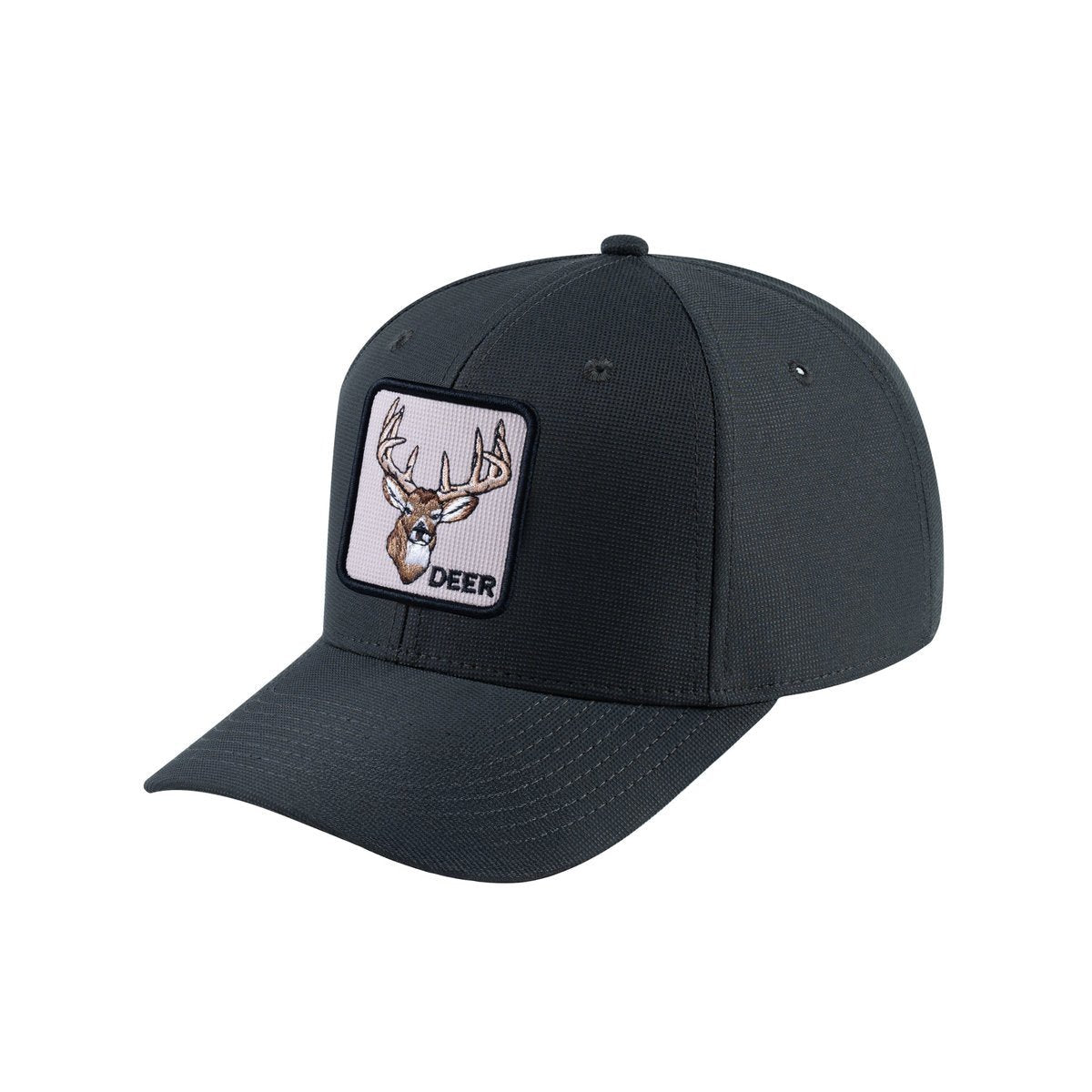 Unisex V2 Embroidered The Deer, 6-Panel Baseball Cap, Dark Grey/Dark Grey, Adjustable Fit