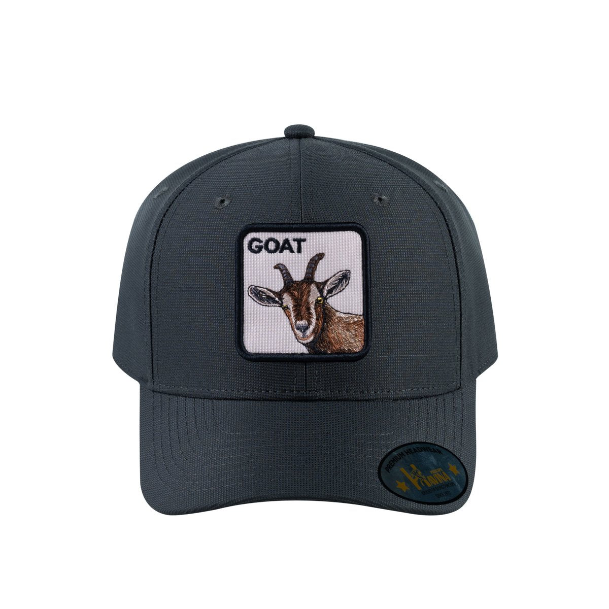 Unisex V2 Embroidered The Goat, 6-Panel Baseball Cap, Dark Grey/Dark Grey, Adjustable Fit