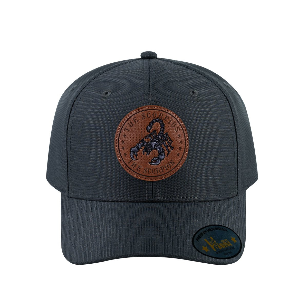 Unisex V2 Embroidered And Laser-Engraved Scorpius Zodiac (October 23, November 21), 6-Panel Baseball Cap, Dark Grey/Dark Grey, Adjustable Fit