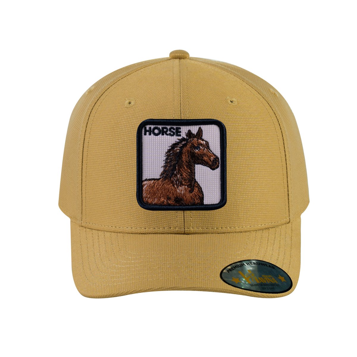 Unisex V2 Embroidered The Horse, 6-Panel Baseball Cap, Khaki/Khaki, Adjustable Fit
