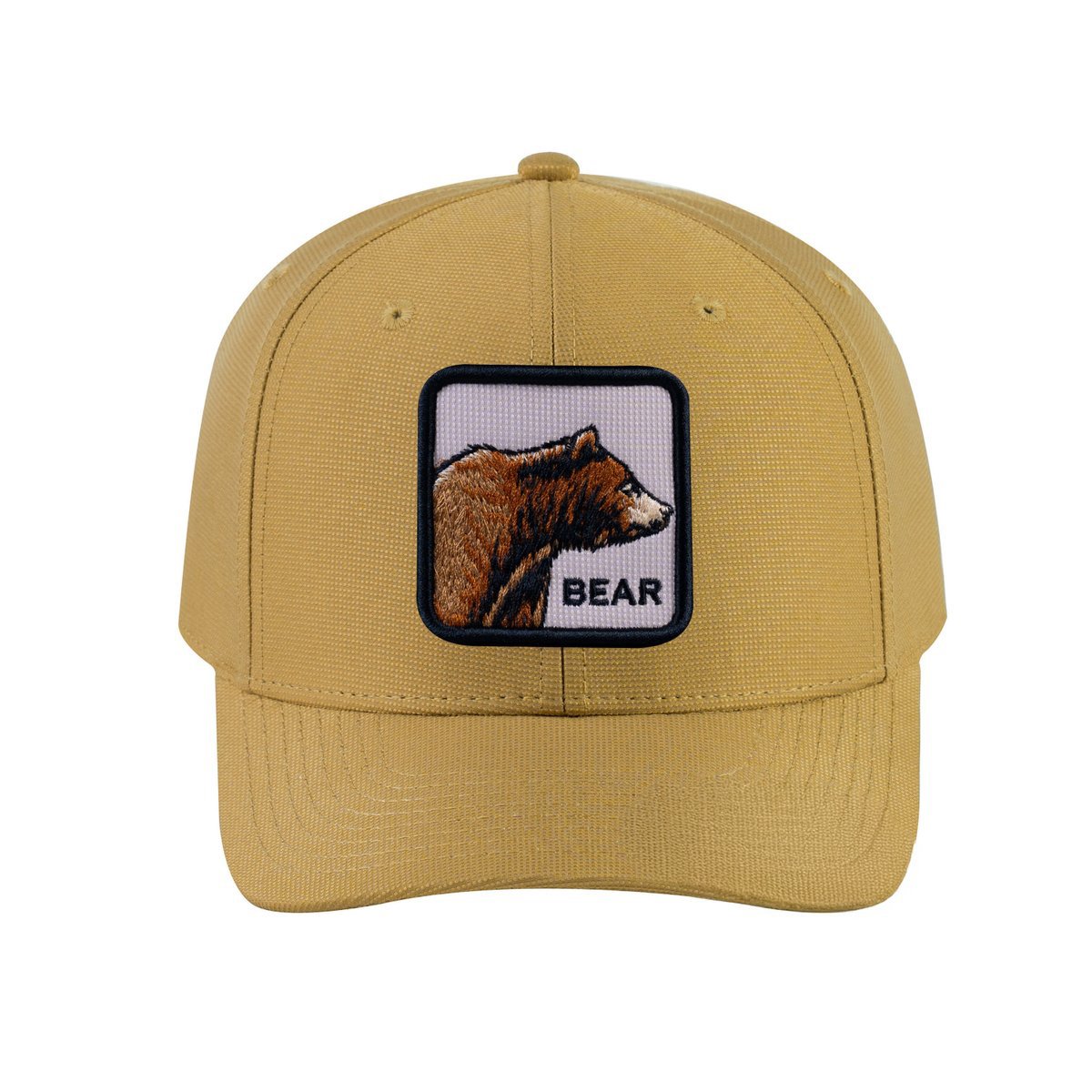 Unisex V2 Embroidered The Bear, 6-Panel Baseball Cap, Khaki/Khaki, Adjustable Fit