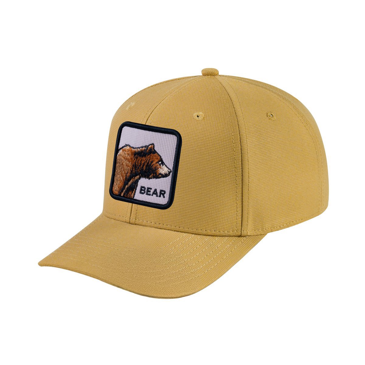 Unisex V2 Embroidered The Bear, 6-Panel Baseball Cap, Khaki/Khaki, Adjustable Fit