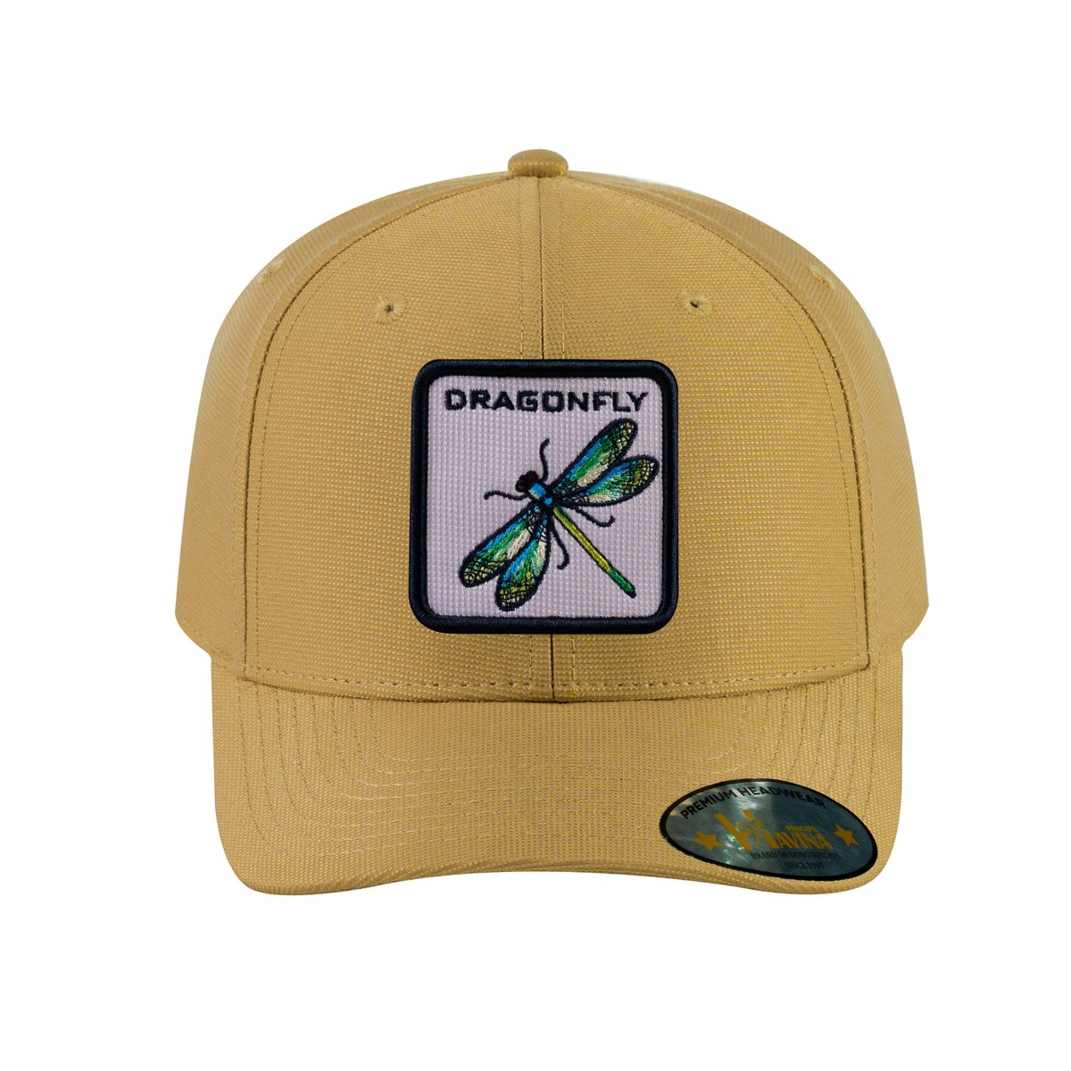 Unisex V2 Embroidered The Dragonfly, 6-Panel Baseball Cap, Khaki/Khaki, Adjustable Fit