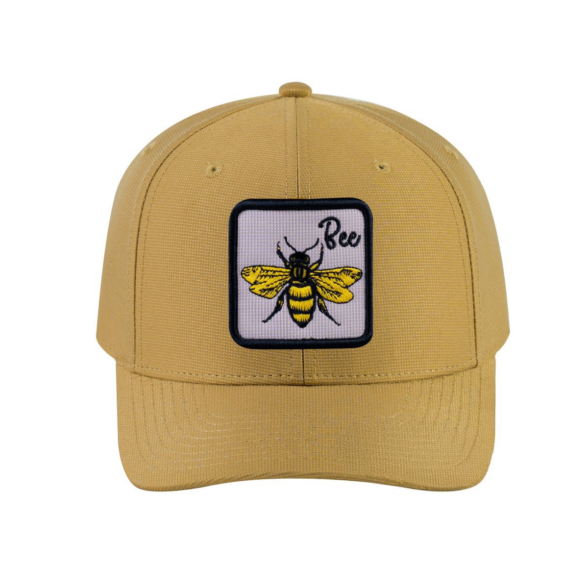 Unisex V2 Embroidered The Bee, 6-Panel Baseball Cap, Khaki/Khaki, Adjustable Fit