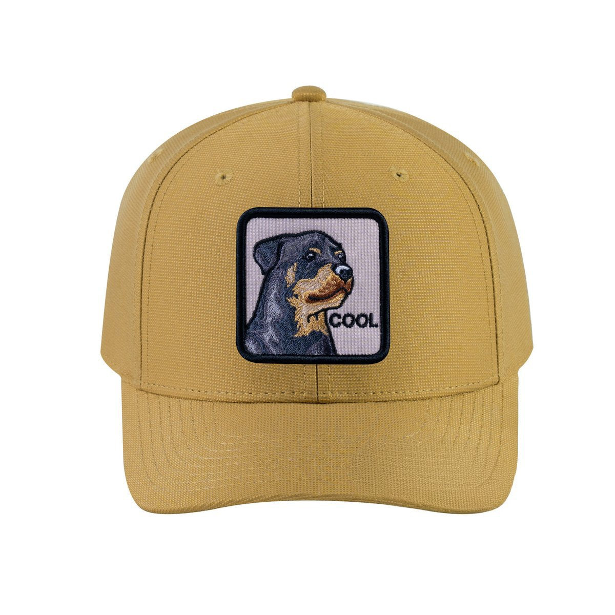 Unisex V2 Embroidered The Dog, 6-Panel Baseball Cap, Khaki/Khaki, Adjustable Fit