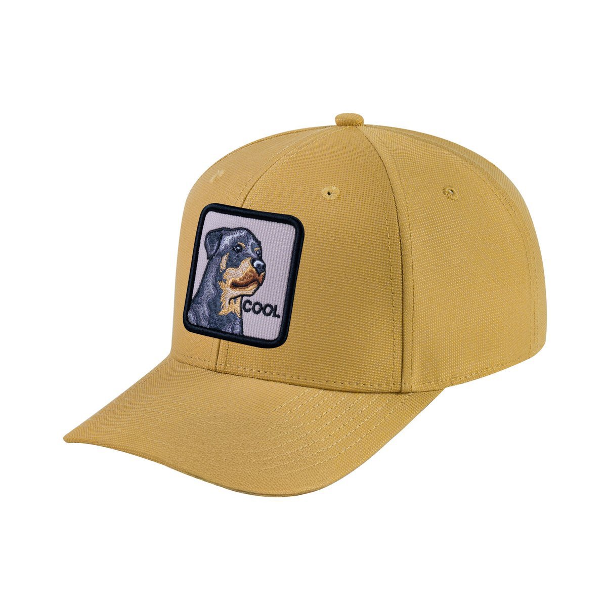 Unisex V2 Embroidered The Dog, 6-Panel Baseball Cap, Khaki/Khaki, Adjustable Fit
