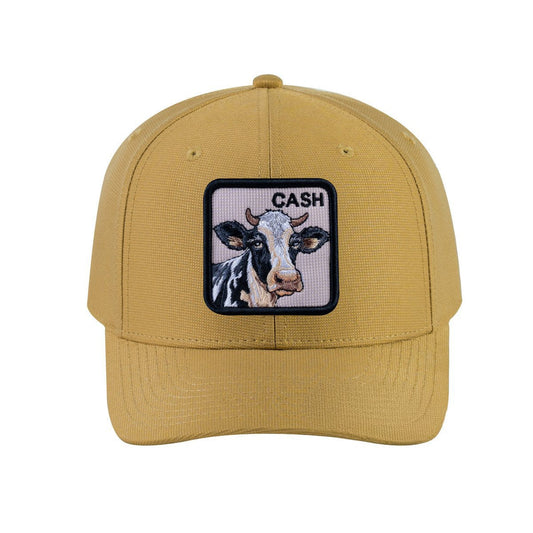Cow V2 6-Panel Baseball Cap with Khaki front and Khaki back