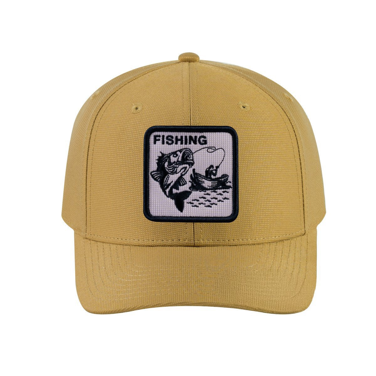 Unisex V2 Embroidered The Fishing, 6-Panel Baseball Cap, Khaki/Khaki, Adjustable Fit