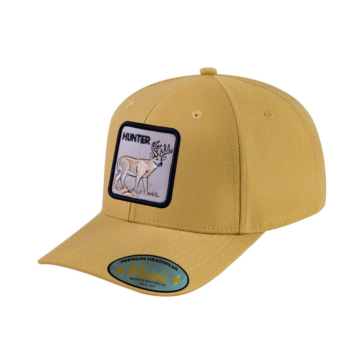 Unisex V2 Embroidered The Hunter, 6-Panel Baseball Cap, Khaki/Khaki, Adjustable Fit