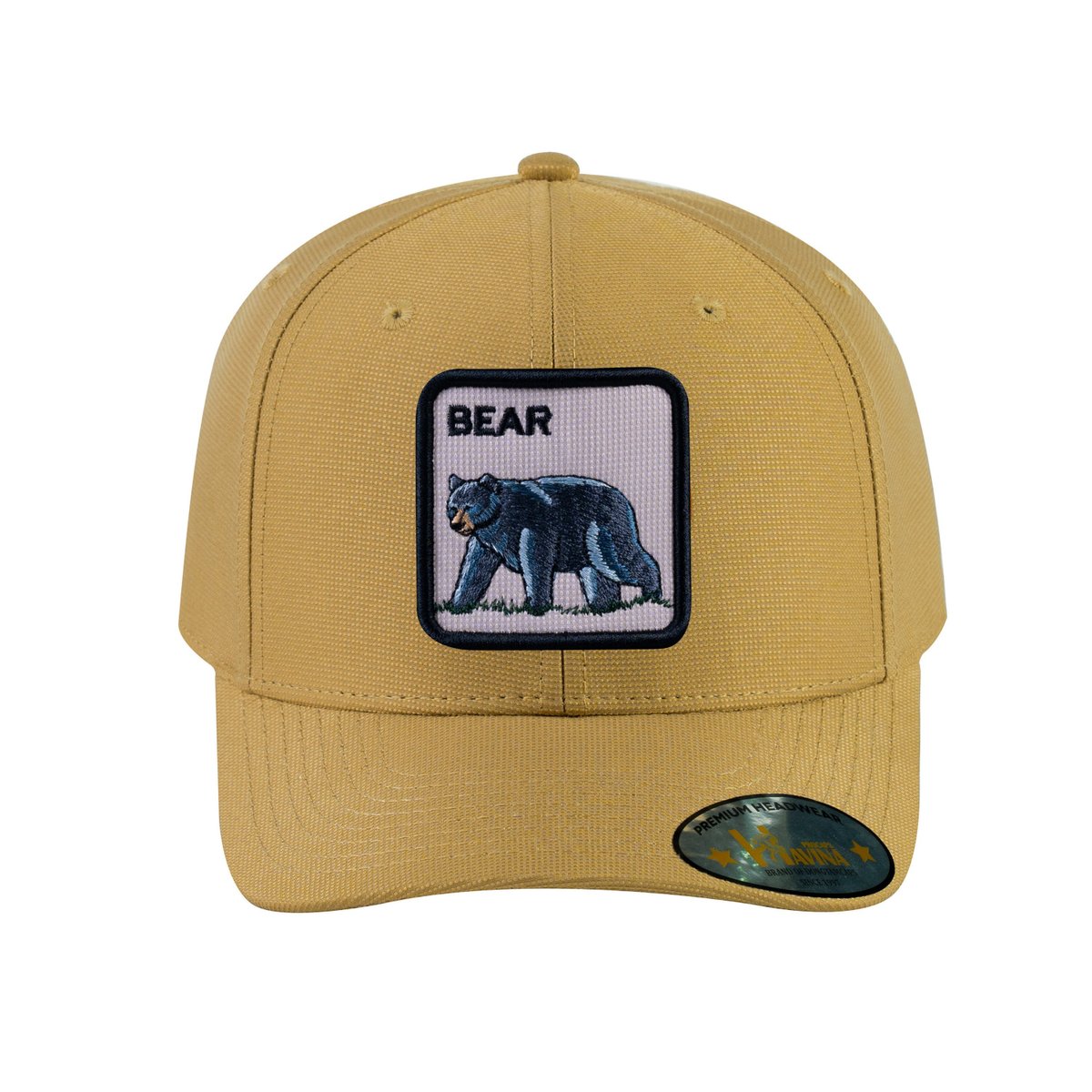 Unisex V2 Embroidered The Bear V2, 6-Panel Baseball Cap, Khaki/Khaki, Adjustable Fit