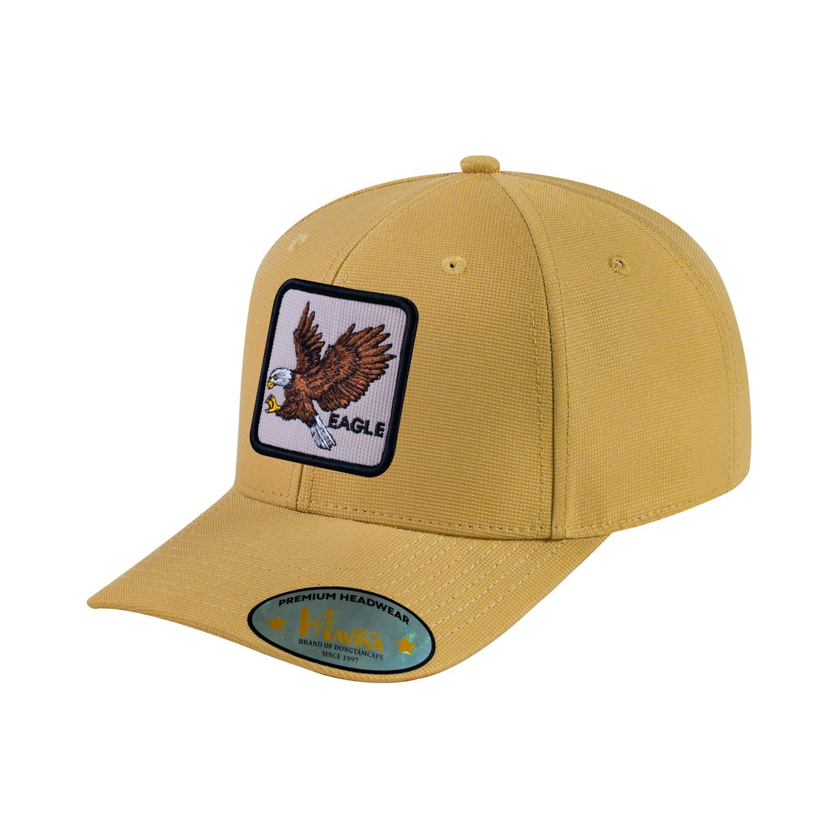 Unisex V2 Embroidered The Eagle, 6-Panel Baseball Cap, Khaki/Khaki, Adjustable Fit