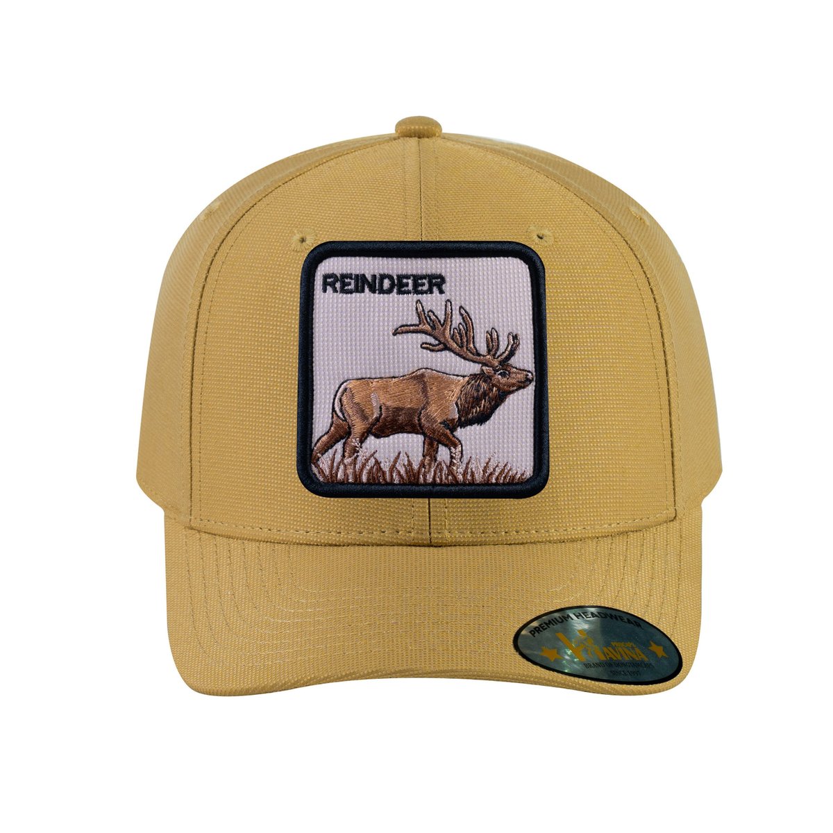 Unisex V2 Embroidered The Reindeer, 6-Panel Baseball Cap, Khaki/Khaki, Adjustable Fit