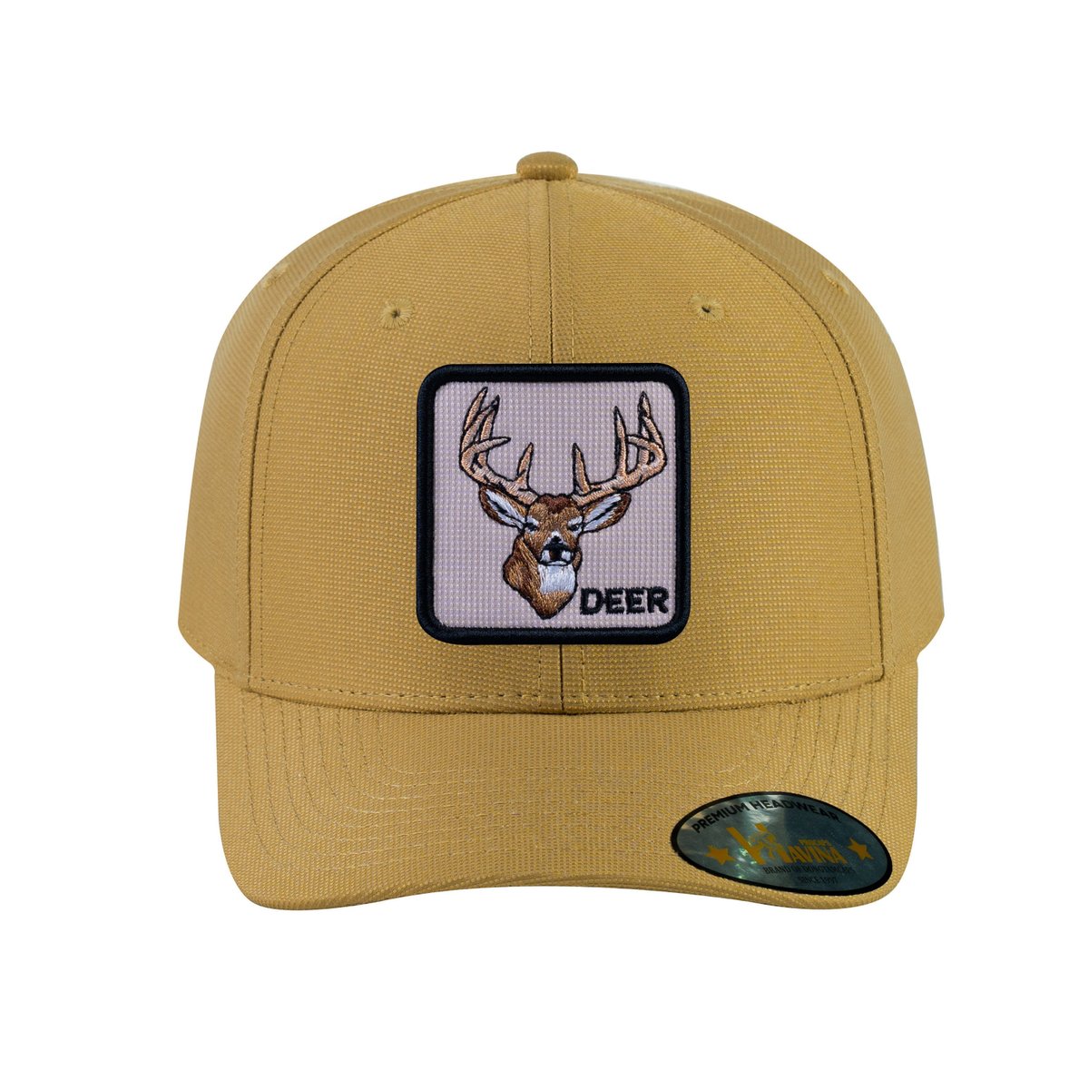 Unisex V2 Embroidered The Deer, 6-Panel Baseball Cap, Khaki/Khaki, Adjustable Fit