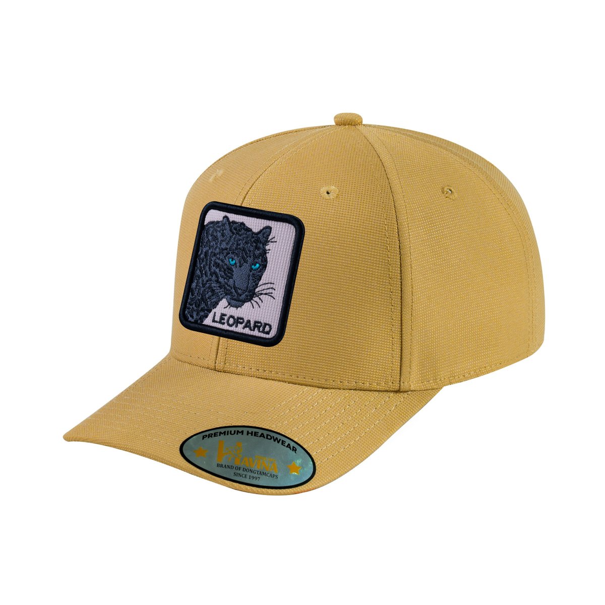 Unisex V2 Embroidered The Leopard V2, 6-Panel Baseball Cap, Khaki/Khaki, Adjustable Fit