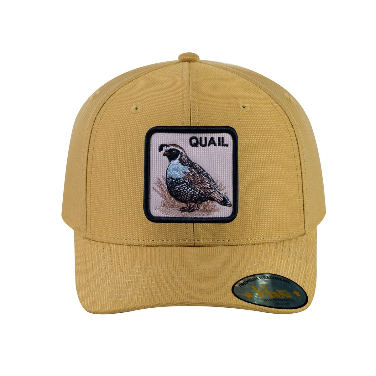 Unisex V2 Embroidered The Quail, 6-Panel Baseball Cap, Khaki/Khaki, Adjustable Fit