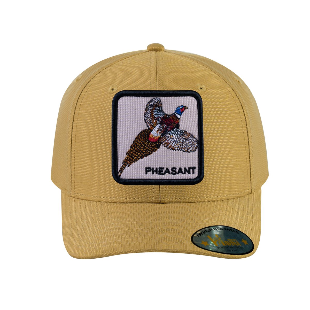 Unisex V2 Embroidered The Pheasant, 6-Panel Baseball Cap, Khaki/Khaki, Adjustable Fit
