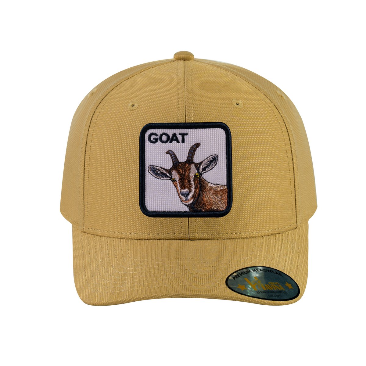 Unisex V2 Embroidered The Goat, 6-Panel Baseball Cap, Khaki/Khaki, Adjustable Fit