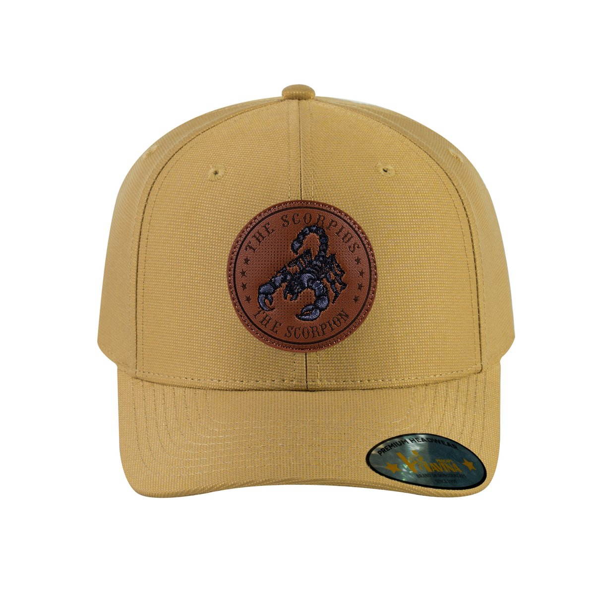 Unisex V2 Embroidered And Laser-Engraved Scorpius Zodiac (October 23, November 21), 6-Panel Baseball Cap, Khaki/Khaki, Adjustable Fit
