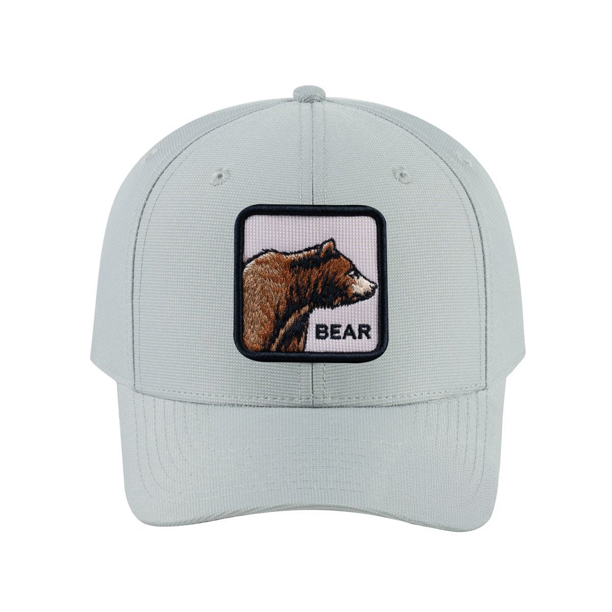 Unisex V2 Embroidered The Bear, 6-Panel Baseball Cap, Light Grey/Light Grey, Adjustable Fit