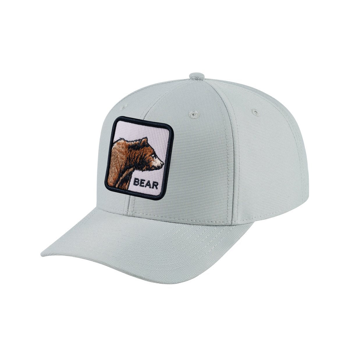 Unisex V2 Embroidered The Bear, 6-Panel Baseball Cap, Light Grey/Light Grey, Adjustable Fit