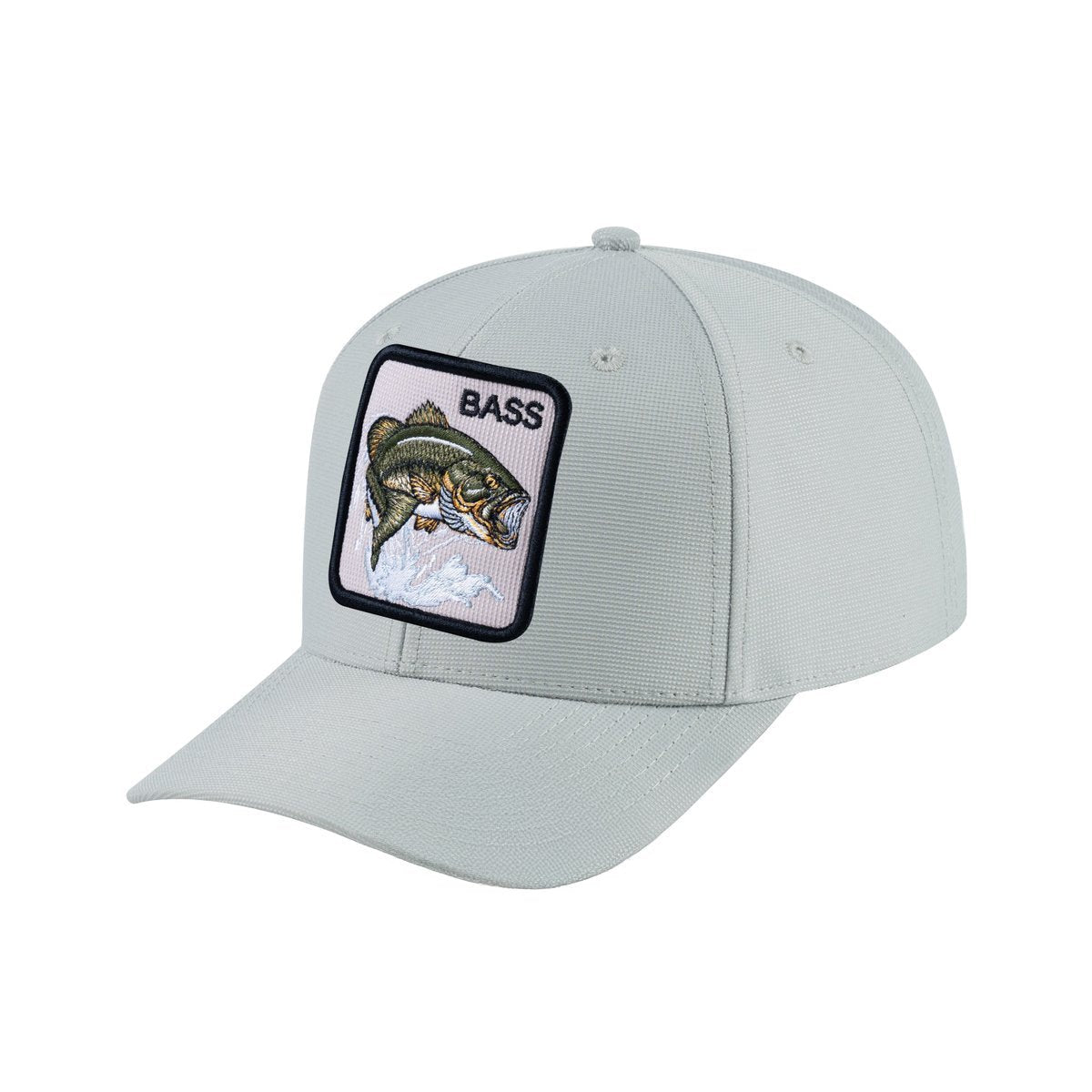Unisex V2 Embroidered The Bass, 6-Panel Baseball Cap, Light Grey/Light Grey, Adjustable Fit
