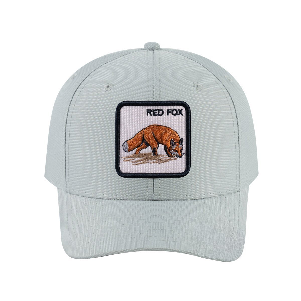 Unisex V2 Embroidered The Red Fox, 6-Panel Baseball Cap, Light Grey/Light Grey, Adjustable Fit