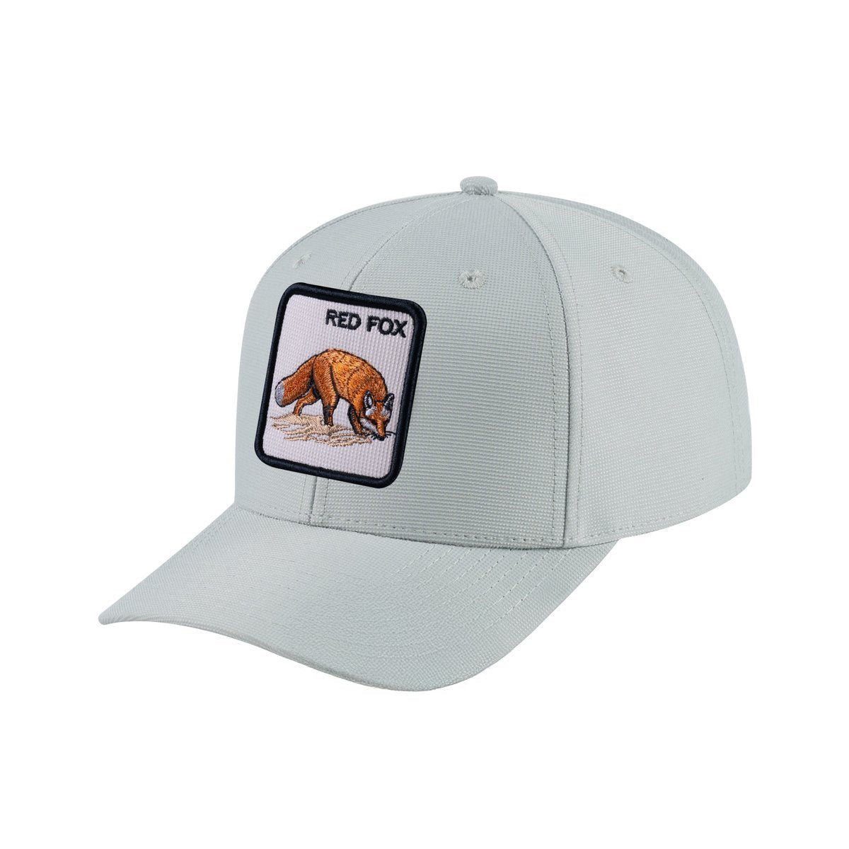 Unisex V2 Embroidered The Red Fox, 6-Panel Baseball Cap, Light Grey/Light Grey, Adjustable Fit