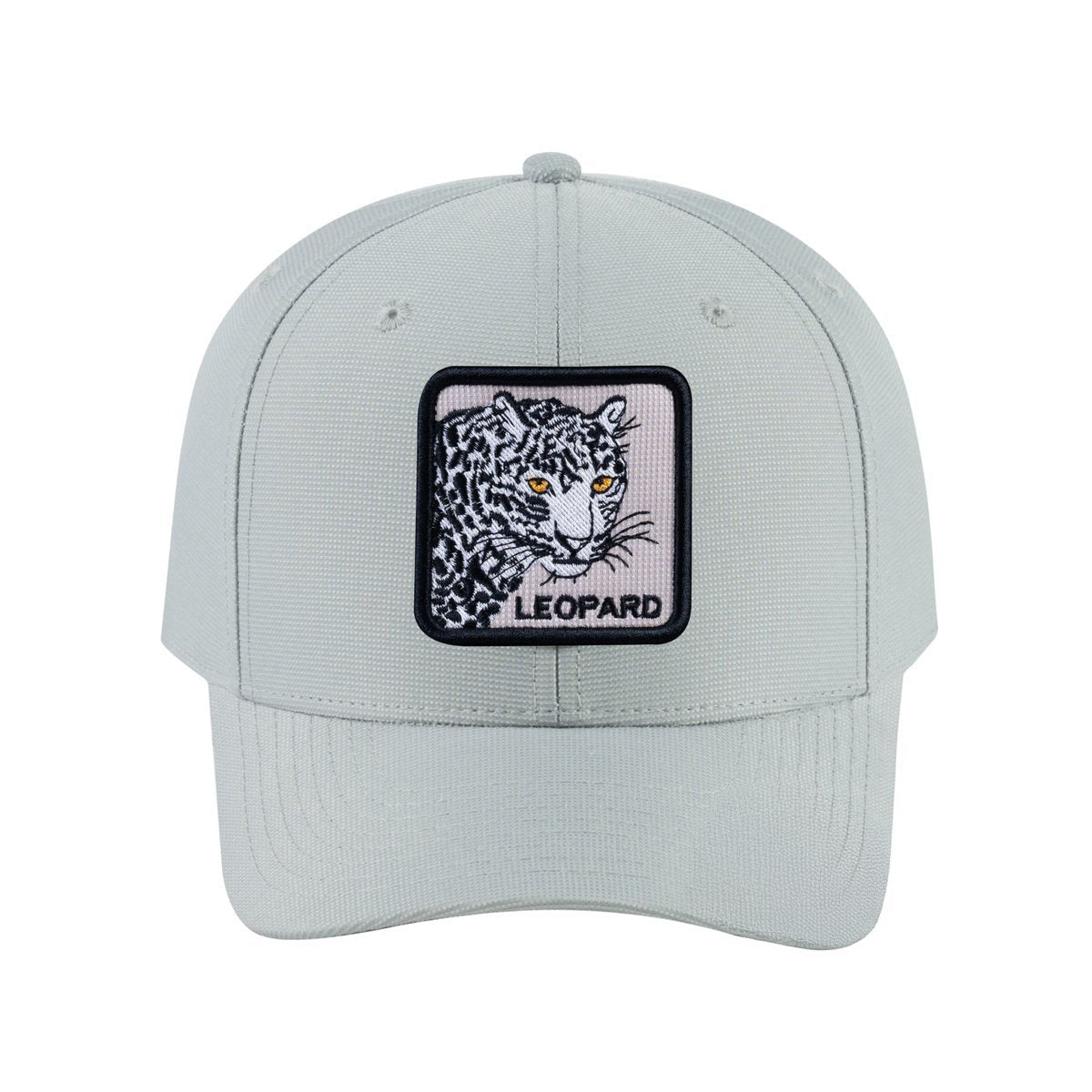 Unisex V2 Embroidered The Leopard, 6-Panel Baseball Cap, Light Grey/Light Grey, Adjustable Fit