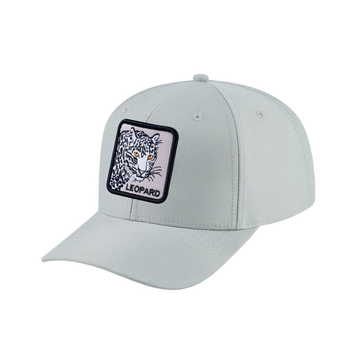 Unisex V2 Embroidered The Leopard, 6-Panel Baseball Cap, Light Grey/Light Grey, Adjustable Fit