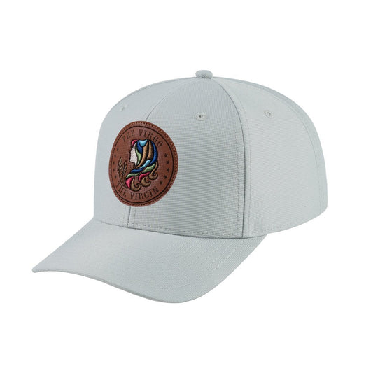 Virgo Zodiac V2 6-Panel Baseball Cap with Light Grey front and Light Grey back
