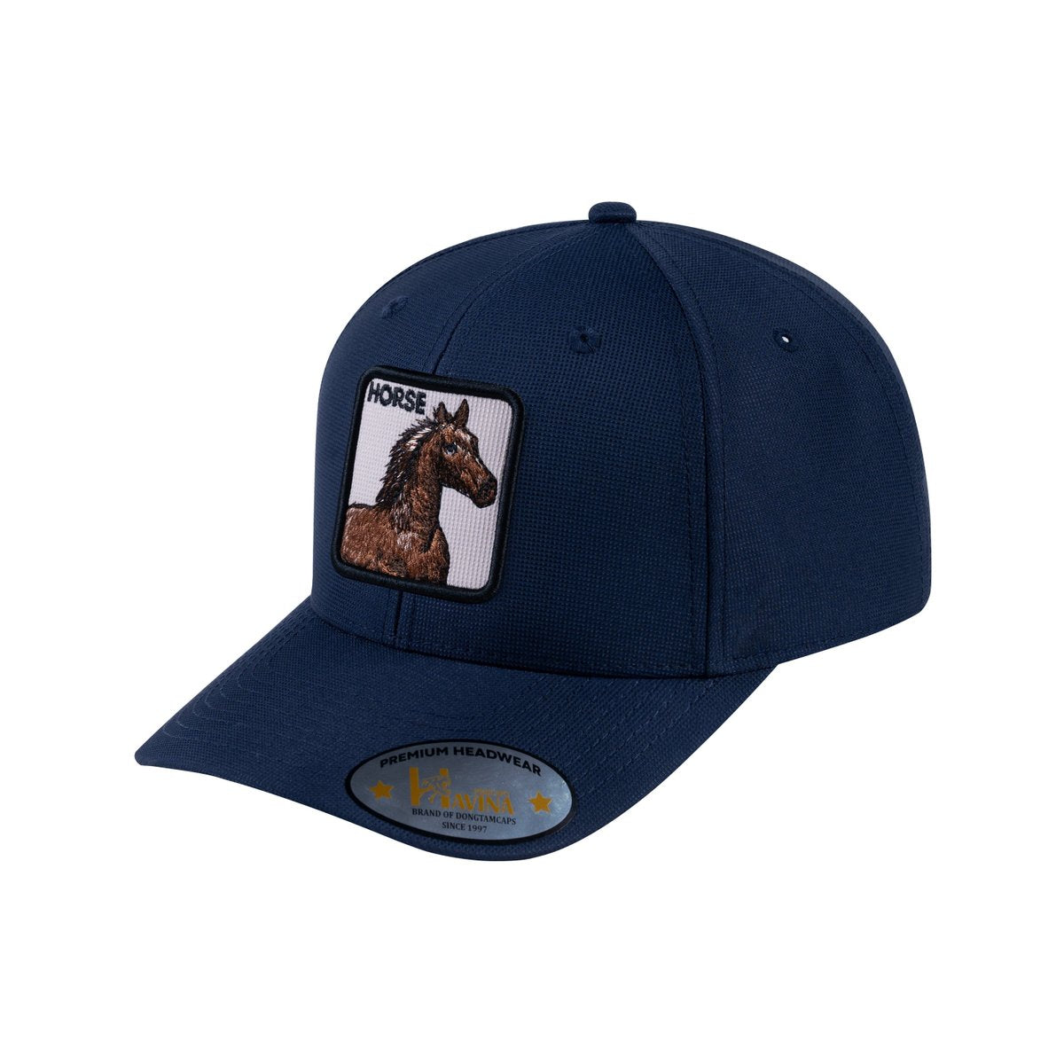 Unisex V2 Embroidered The Horse, 6-Panel Baseball Cap, Navy/Navy, Adjustable Fit