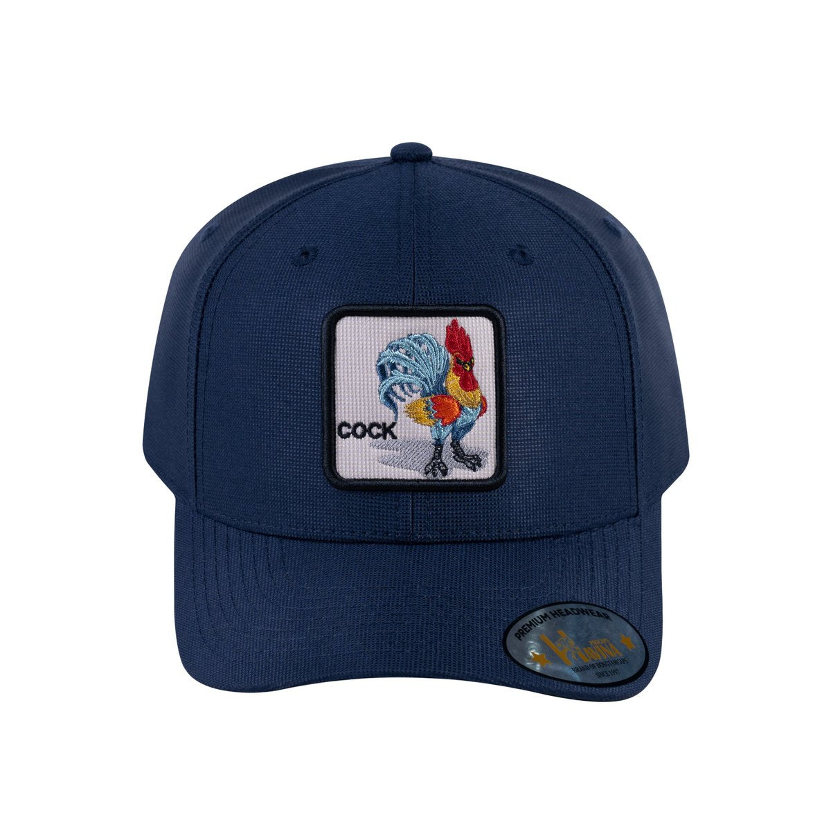 Unisex V2 Embroidered The Chicken, 6-Panel Baseball Cap, Navy/Navy, Adjustable Fit