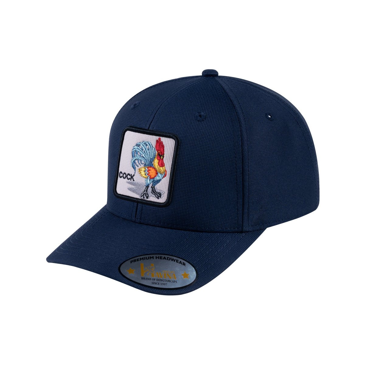 Unisex V2 Embroidered The Chicken, 6-Panel Baseball Cap, Navy/Navy, Adjustable Fit