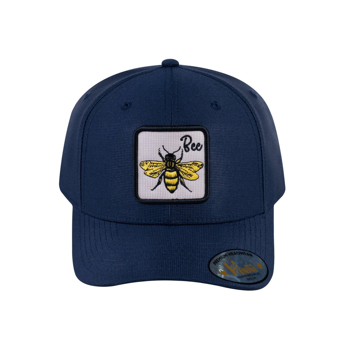 Unisex V2 Embroidered The Bee, 6-Panel Baseball Cap, Navy/Navy, Adjustable Fit
