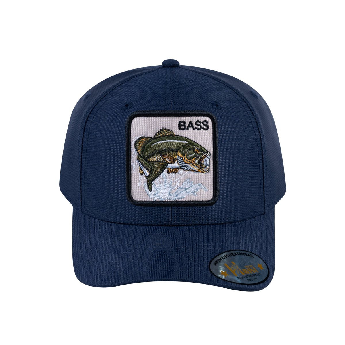 Unisex V2 Embroidered The Bass, 6-Panel Baseball Cap, Navy/Navy, Adjustable Fit