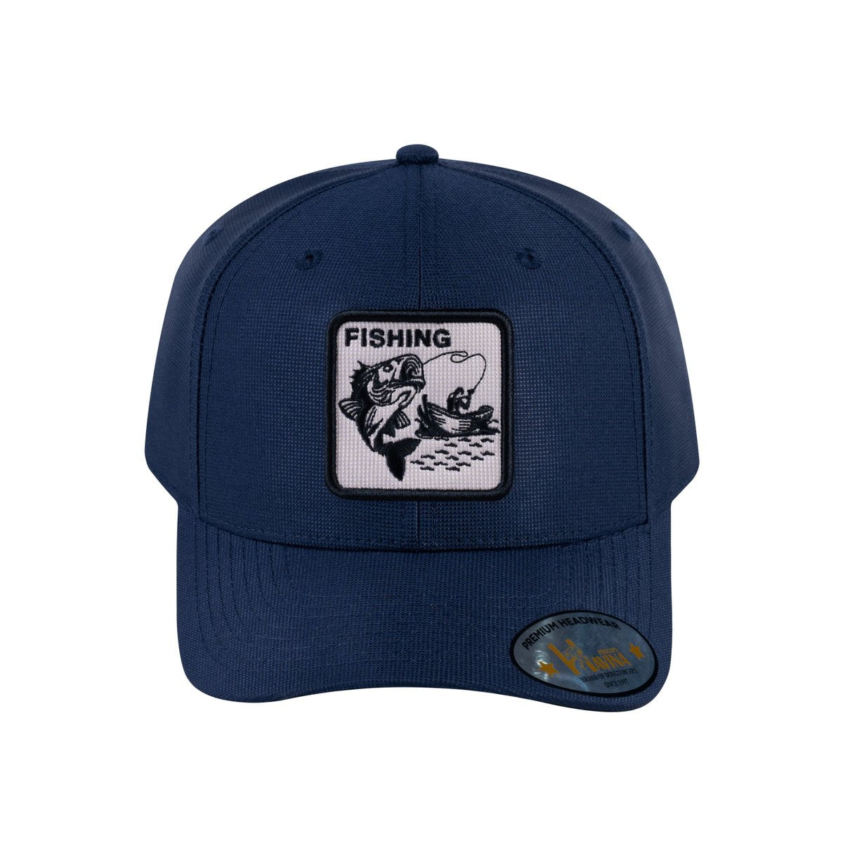 Unisex V2 Embroidered The Fishing, 6-Panel Baseball Cap, Navy/Navy, Adjustable Fit