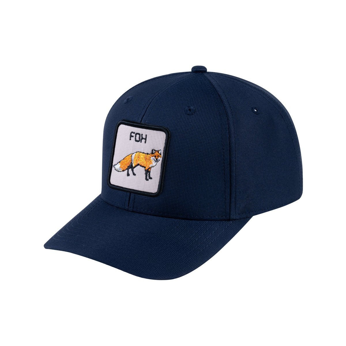 Unisex V2 Embroidered The Fox, 6-Panel Baseball Cap, Navy/Navy, Adjustable Fit