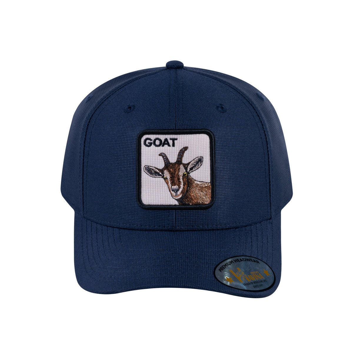 Unisex V2 Embroidered The Goat, 6-Panel Baseball Cap, Navy/Navy, Adjustable Fit