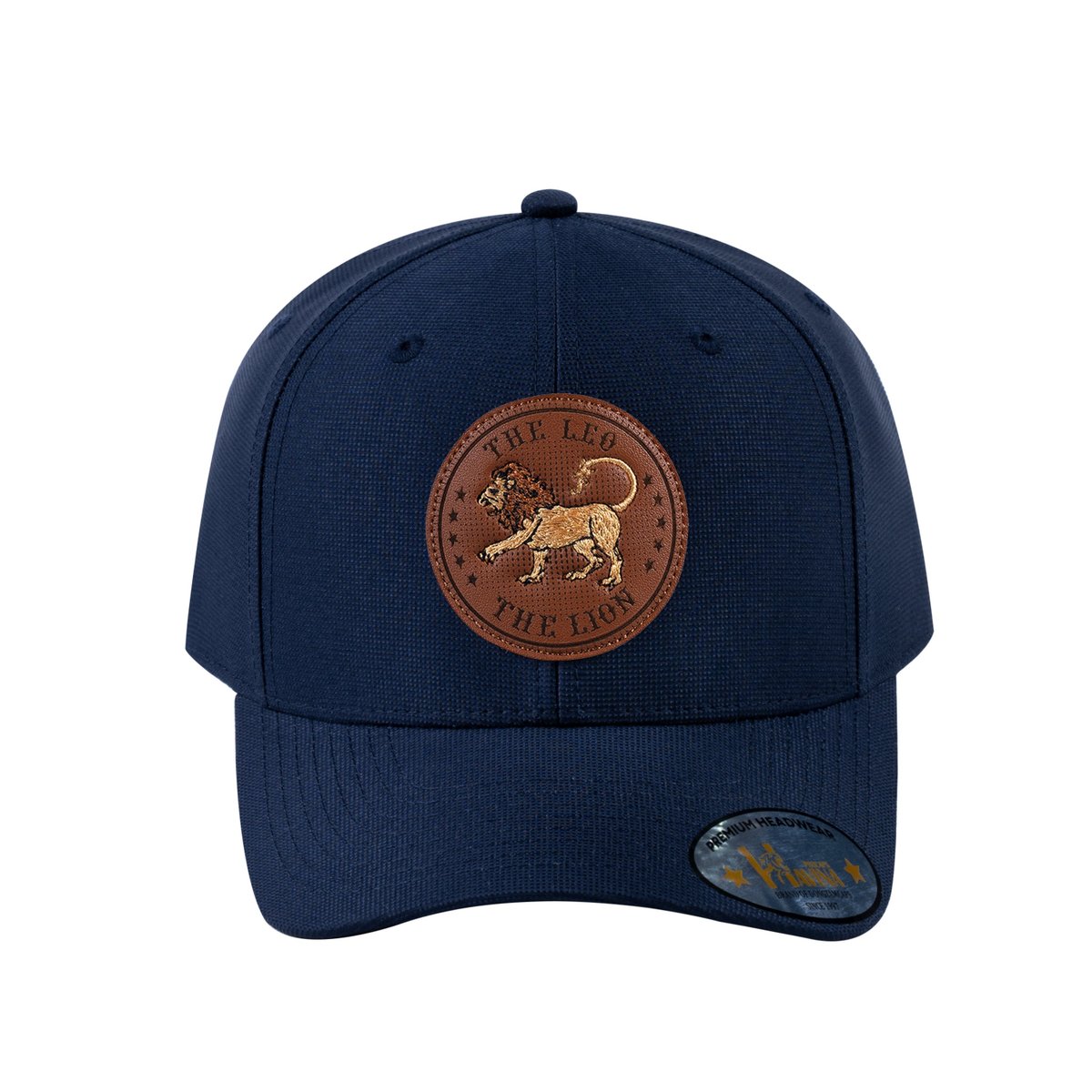 Unisex V2 Embroidered And Laser-Engraved Leo Zodiac (July 23, August 22), 6-Panel Baseball Cap, Navy/Navy, Adjustable Fit