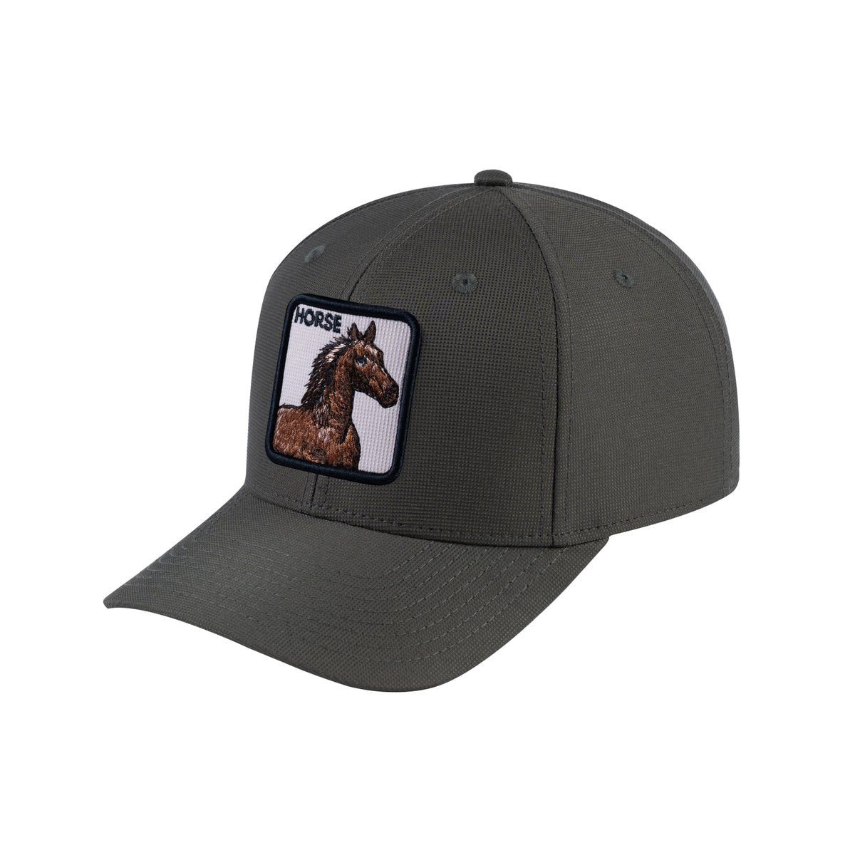 Unisex V2 Embroidered The Horse, 6-Panel Baseball Cap, Olive/Olive, Adjustable Fit