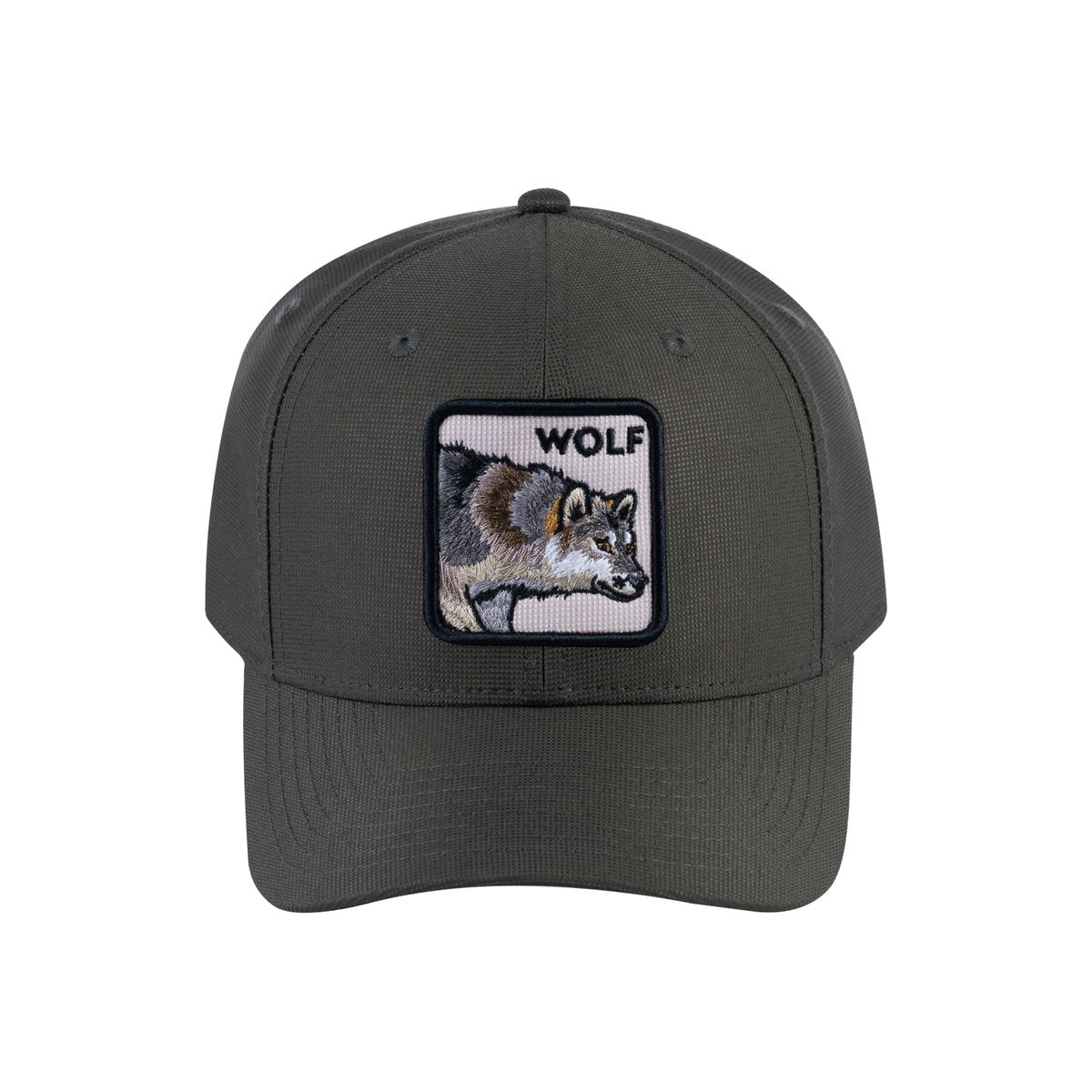 Unisex V2 Embroidered The Wolf, 6-Panel Baseball Cap, Olive/Olive, Adjustable Fit