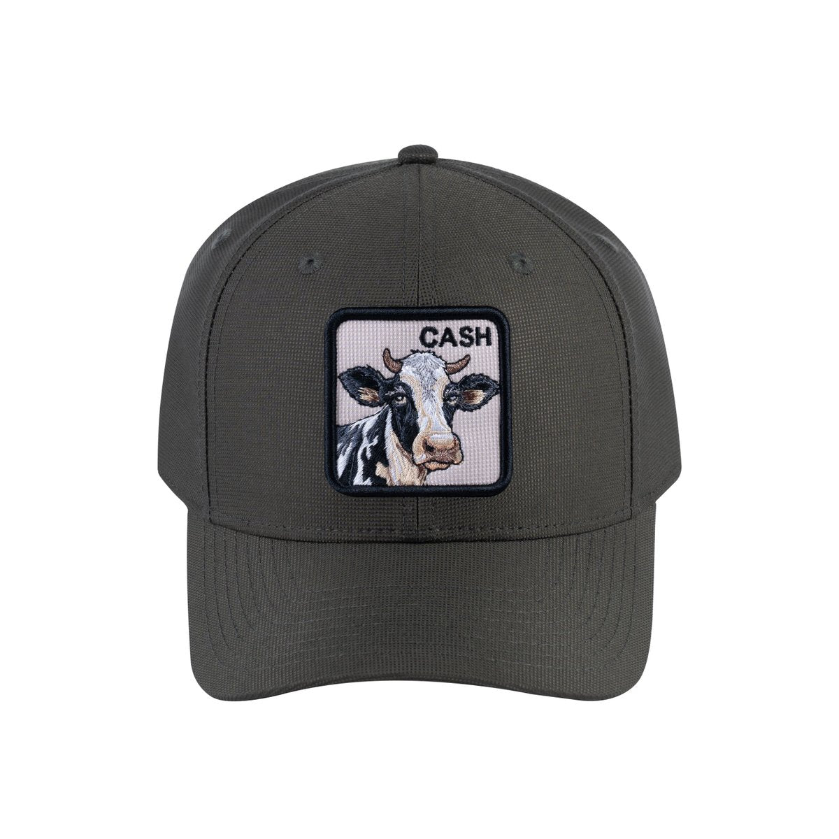 Unisex V2 Embroidered The Cow, 6-Panel Baseball Cap, Olive/Olive, Adjustable Fit