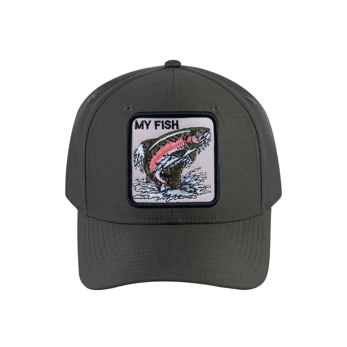 Unisex V2 Embroidered The Salmon, 6-Panel Baseball Cap, Olive/Olive, Adjustable Fit