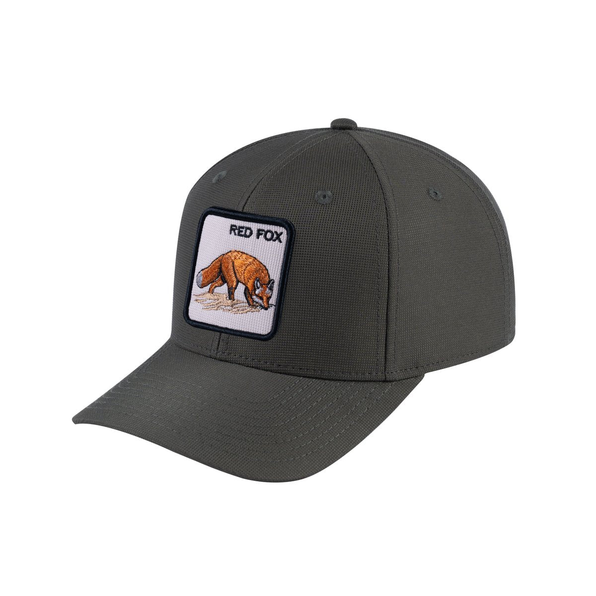 Unisex V2 Embroidered The Red Fox, 6-Panel Baseball Cap, Olive/Olive, Adjustable Fit