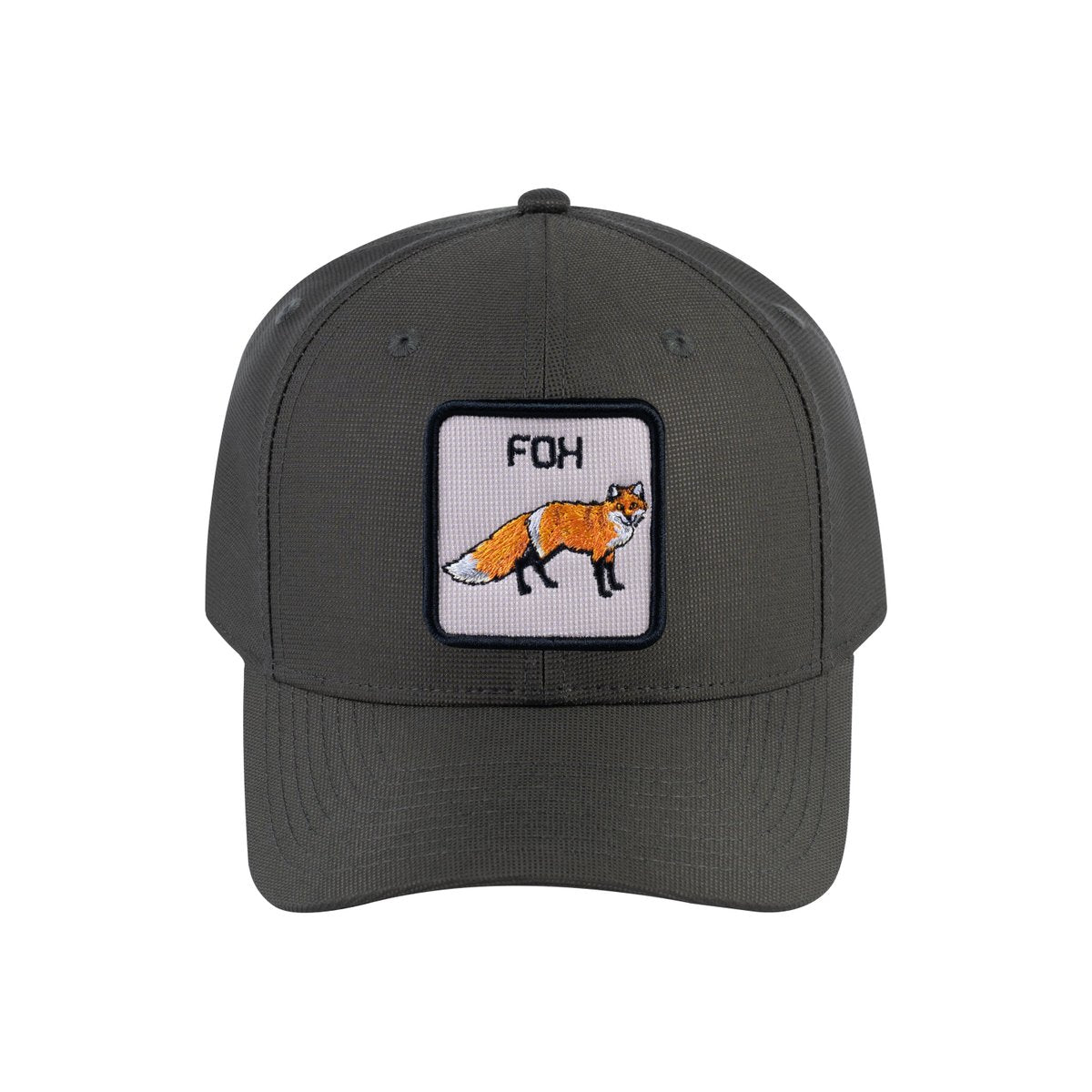 Unisex V2 Embroidered The Fox, 6-Panel Baseball Cap, Olive/Olive, Adjustable Fit