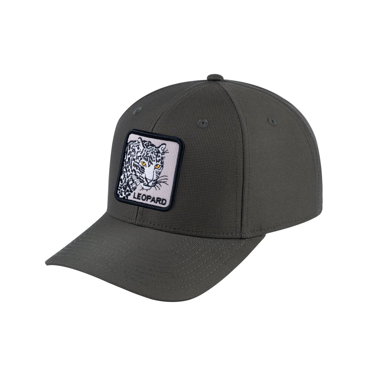 Unisex V2 Embroidered The Leopard, 6-Panel Baseball Cap, Olive/Olive, Adjustable Fit