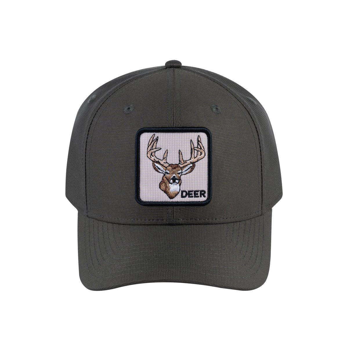 Unisex V2 Embroidered The Deer, 6-Panel Baseball Cap, Olive/Olive, Adjustable Fit