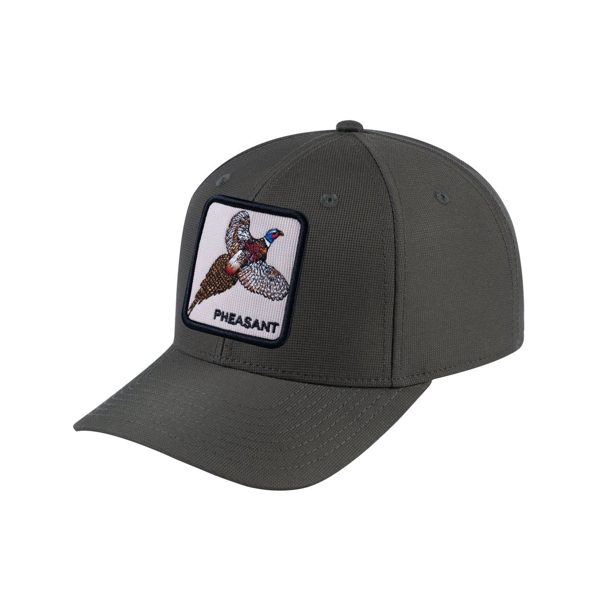 Unisex V2 Embroidered The Pheasant, 6-Panel Baseball Cap, Olive/Olive, Adjustable Fit