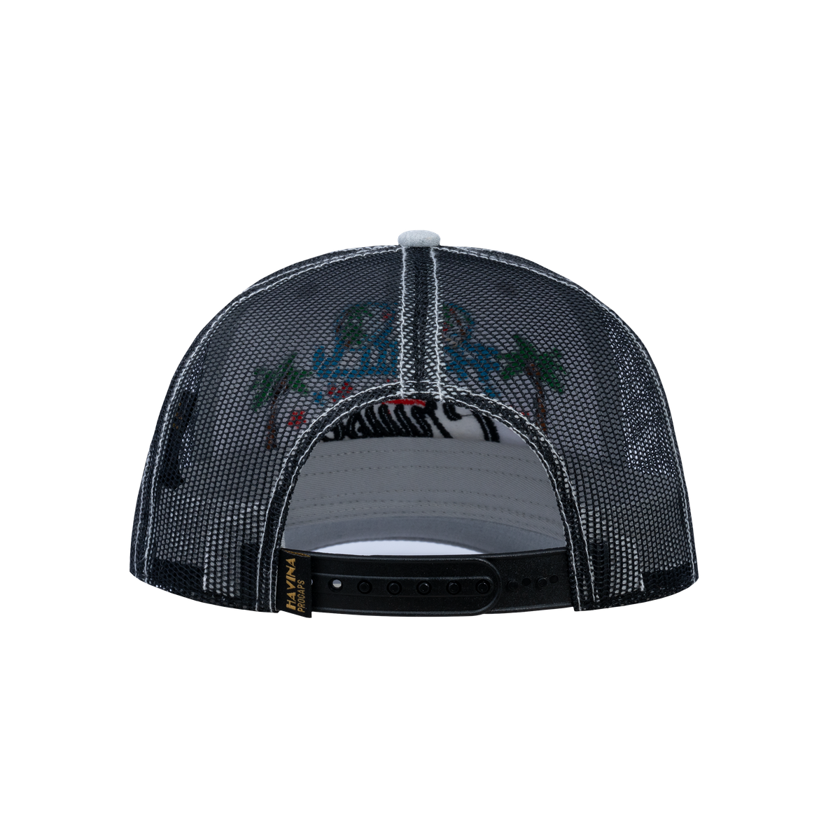 Unisex Embroidered Family Cruise, Traveling, 6-Panel Trucker Hat, Light Gray/Black, Zig Zag, Adjustable Fit
